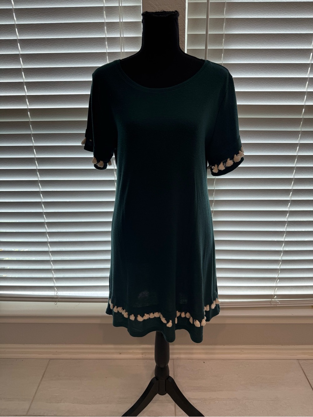 Umgee Forest Green Knit Top with Scoop Neck